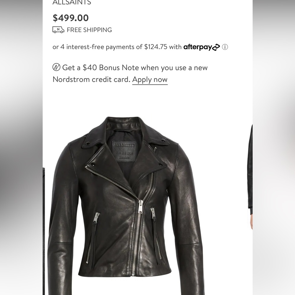 ALL SAINTS Dalby leather jacket
